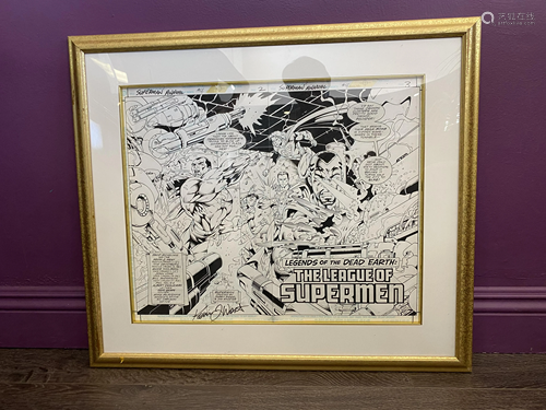 A Framed Cartoon Drawing