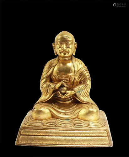 Chinese Gilt Bronze Bodhisattva Statue