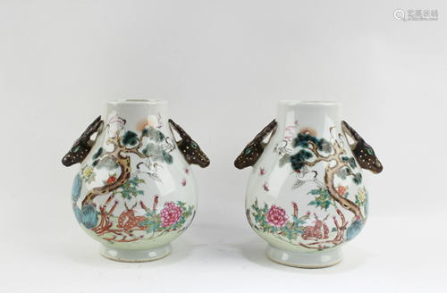 A Pair of Chinese Porcelain Vases