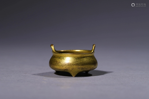 A Ming Styled gilt bronze Censer