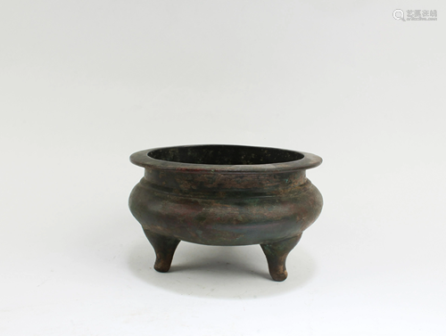 Chinese Bronze Tripod Censer