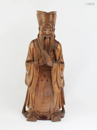 Antique Carved Hardwood Figurine