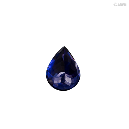 108.94 CT PEAR SHAPED TANZANITE STONE, WITH GIA