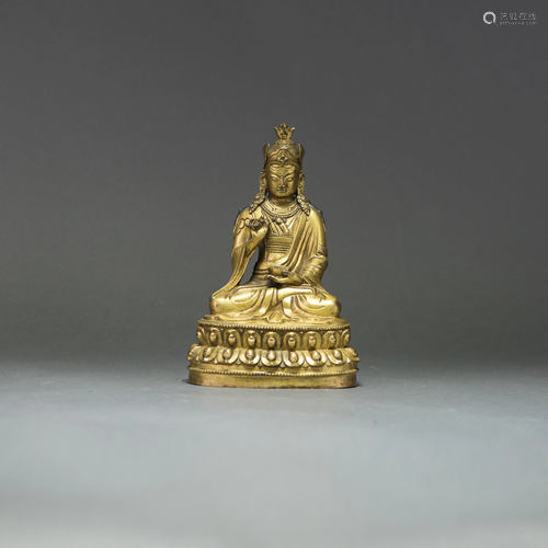 A GILT-BRONZE FIGURE OF VAJRAPANI