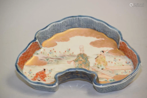 19th C. Japanese Porcelain Imari Brush Washer, Kakiemon