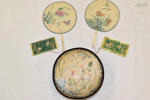 Five 19-20th C. Chinese Embroideries