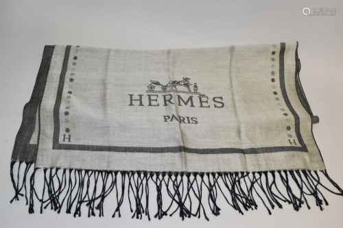 Hermes H Logo Pashmina Scarf