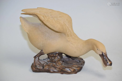 Chinese ShiWan Pottery Duck