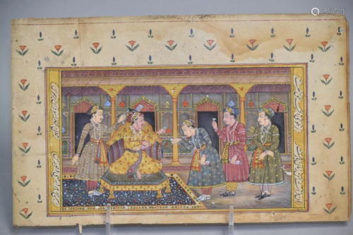 19th C. Persian/Hindu Hand Painted Story