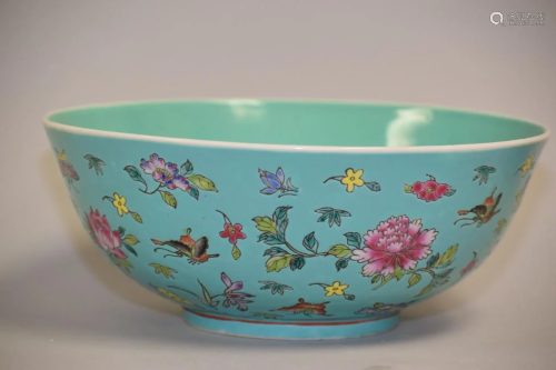 19-20th C. Chinese Porcelain Famille Rose Bowl