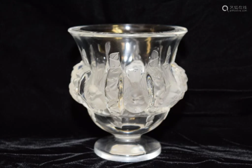 Lalique Clear Crystal Dampierre Vase