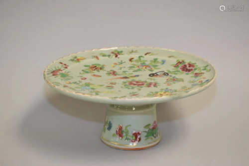 19th C. Chinese Export Porcelain Famille Rose Plate