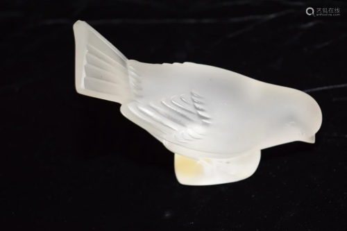 Lalique Frosted Crystal Sparrow