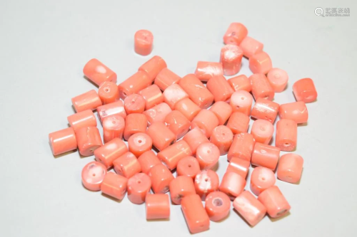 Group of Chinese Natural Coral Carved Beads