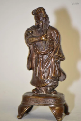 18-19th C. Chinese Bronze Guan Gong