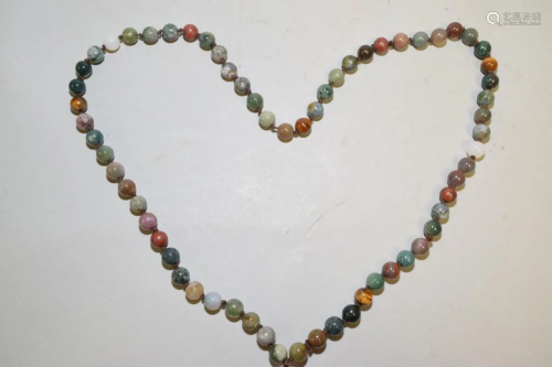 Chinese Precious Stones Bead Necklace