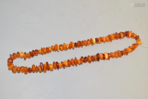 Chinese Amber Bead Necklace