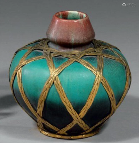 A Fine Enamel Vase