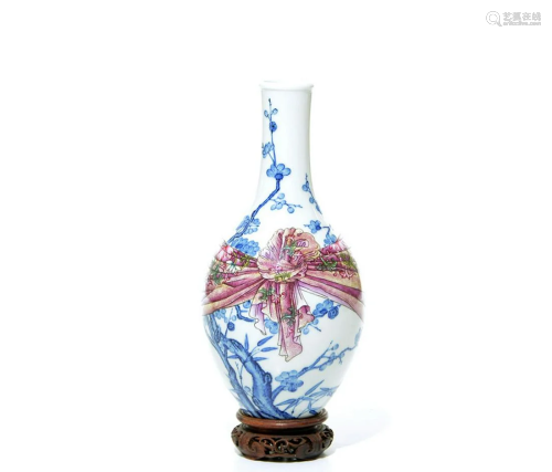 A Rare Chinese Famille Rose Vase