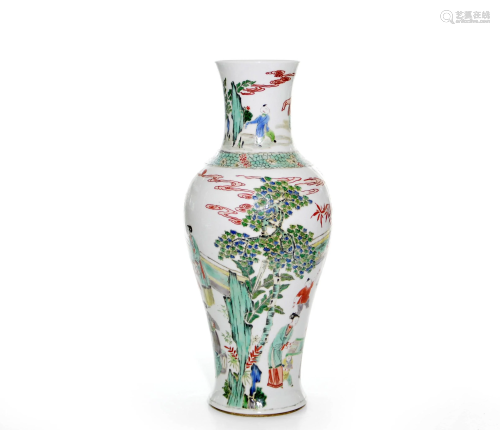 A Chinese Kangxi Famille Verte Vase
