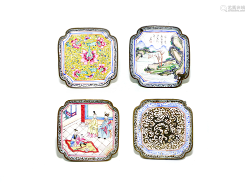 A Set of Enamel Dishes