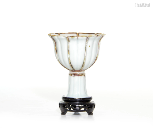 A Very Rare Chinese Copper-Red Stem cup