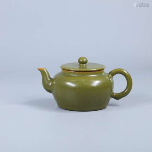 清 茶叶沫釉茶壶