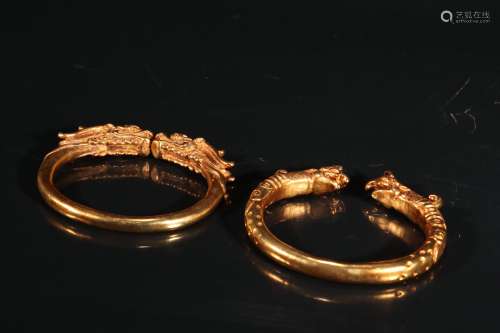 chinese gilt bronze bracelet