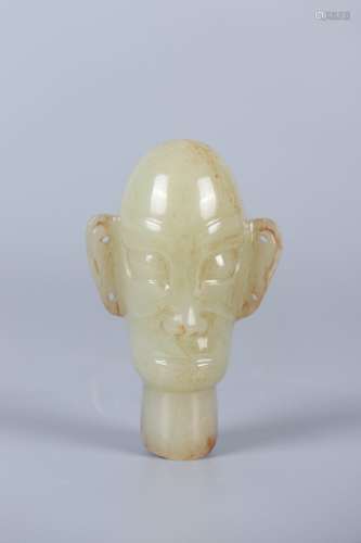 chinese jade carving of head