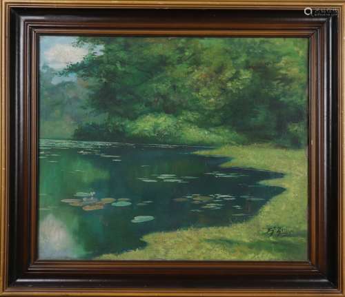 chinese Fu Yong's landscape oil painting