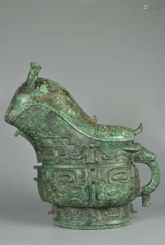 chinese bronze gong vessel
