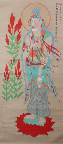 chinese zhang daqian's buddha painting