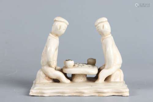 chinese ding kiln porcelain ware of playing chess