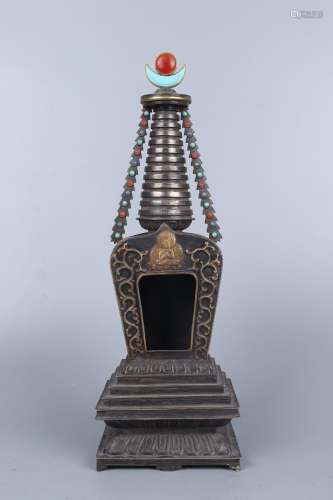 chinese silver relic dagopa