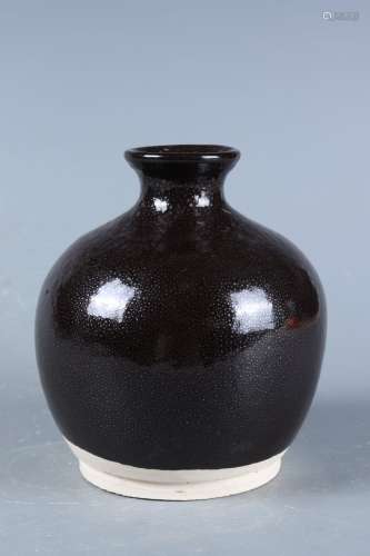 chinese black glazed porcelain dudu vase