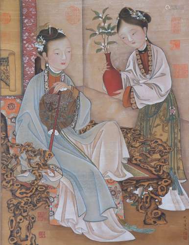 chinese qiu ying's lady painting