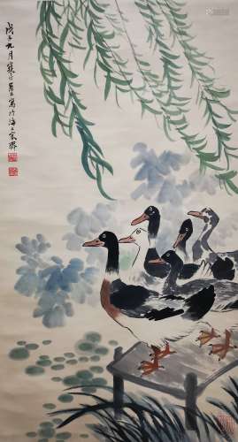 chinese jiang han's duck painting