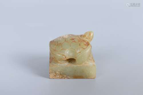 chinese jade seal in turtle shape