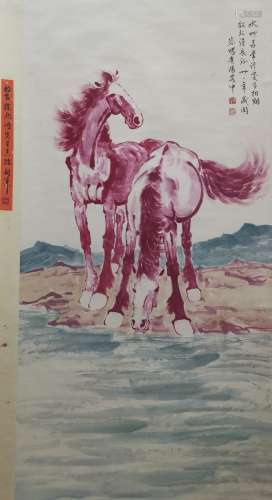chinese xu beihong's horse painting
