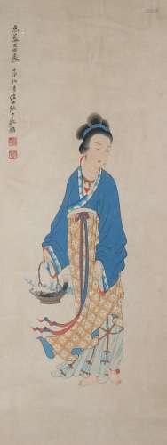 chinese zhang daqian's lady painting