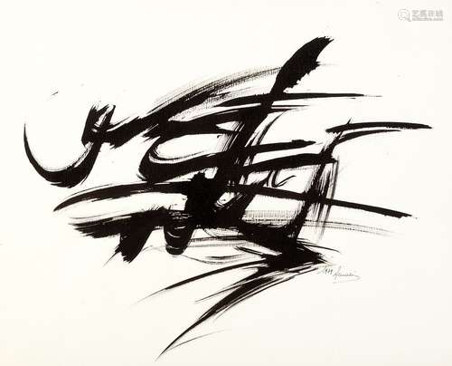 Albert MASOIN (1915-1973)Composition, 1969Encre de Chine sur...