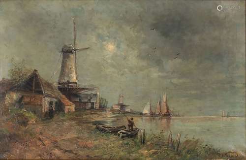 Paul Joseph Constantin GABRIËL (1828-1903)Paysage de Holland...