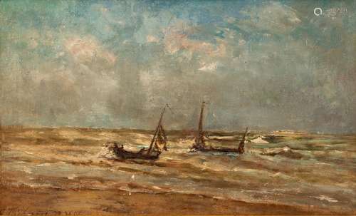 Theodore TSCHARNER (1826-1906)Bord de Mer du Nord, 1896Huile...