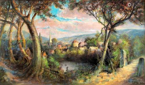 Edmond ROBERTY (XIX-XX)En Picardie, 1903Pastel sur papier co...