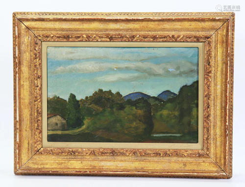 Vincent Canade; Calabrian Landscape Oil Panel 1931