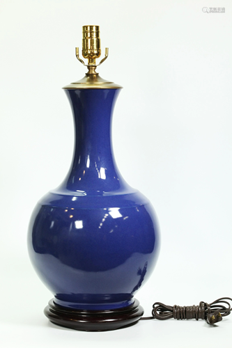 Chinese Monochrome Blue Porcelain Vase