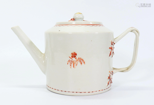 Chinese 18 C American Market Porcelain Teapot