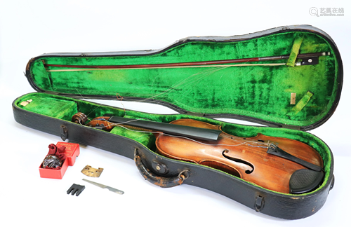 HOPF Marked Violin, 1877, Bow and Case