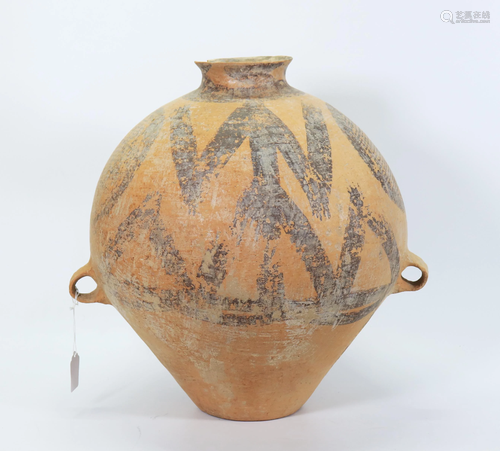 Chinese Figural Neolithic Terra Cotta Storage Jar