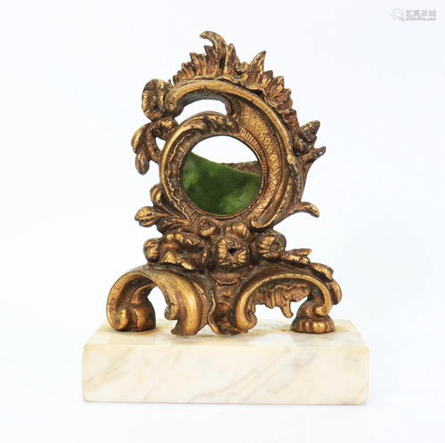 Gilt Cast Iron 19th C Baroque Pocket Watch Holder